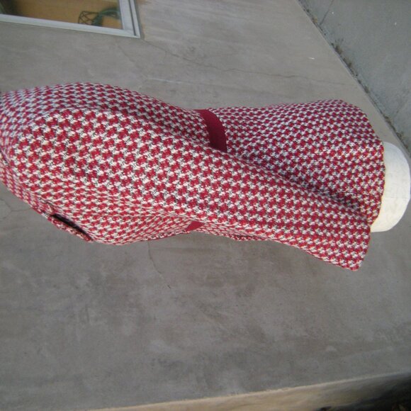 Ho Lai Ladies Tailor Couture Wool Jacket Red Silk Lined SIZE S/M - Picture 7 of 11